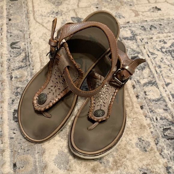 OTBT EXCURSION metallic leather wedges women’s size 6 - Picture 2 of 13